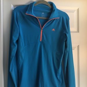 Size M Adidas blue and orange athletic top